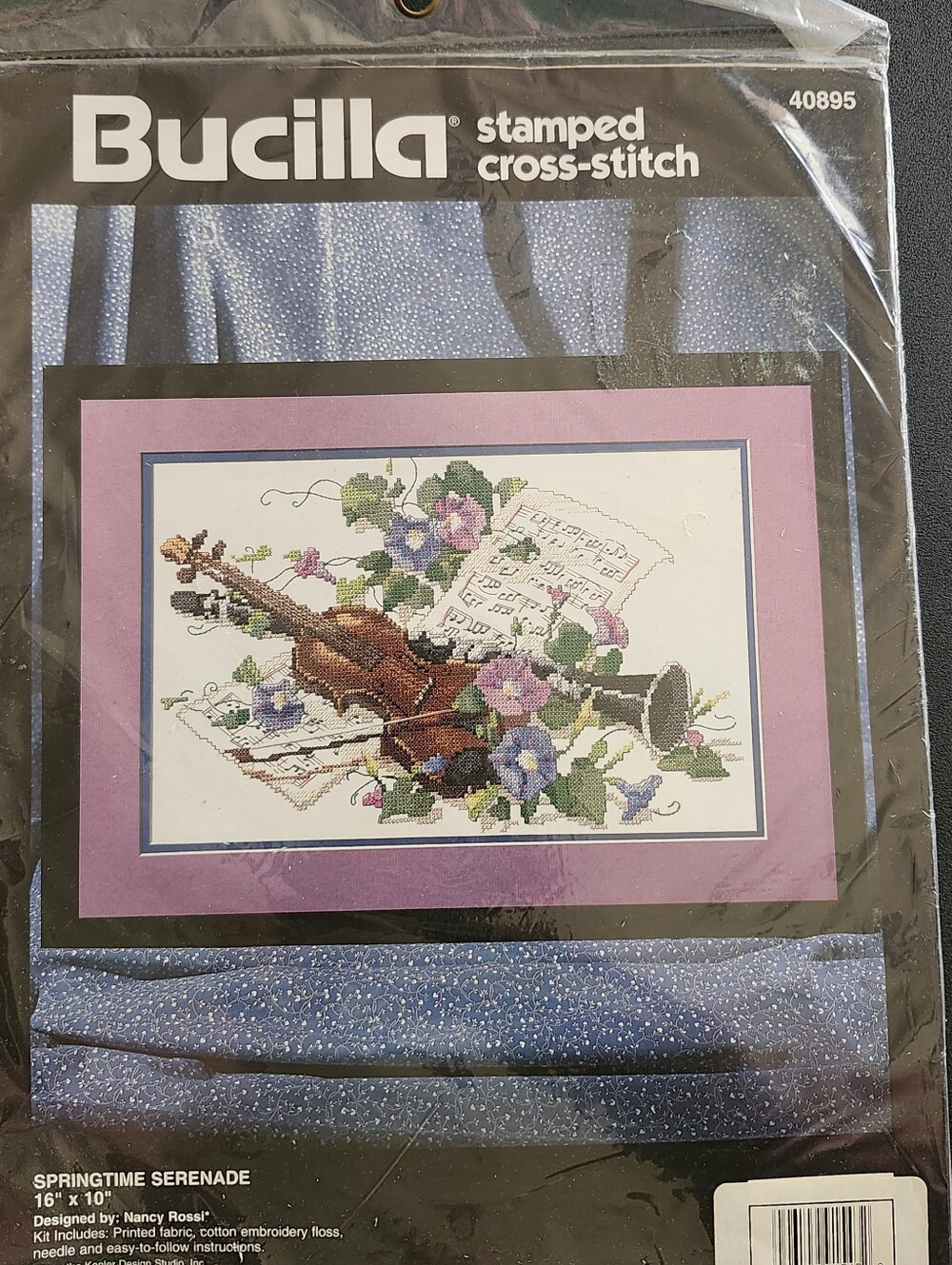 New Bucilla Springtime Serenade Stamped Cross Stitch Kit 40895 Vintage
